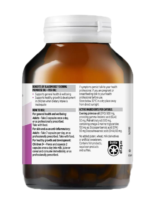 Blackmores - Evening Primrose Oil + Fish Oil 1000mg 100 Viên Nang - Hàng Auth Từ Úc