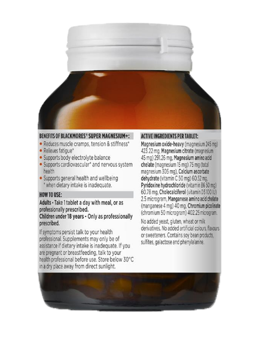 Blackmores - Super Magnesium Plus 100 Viên Nén -  Hàng Auth Từ Úc 