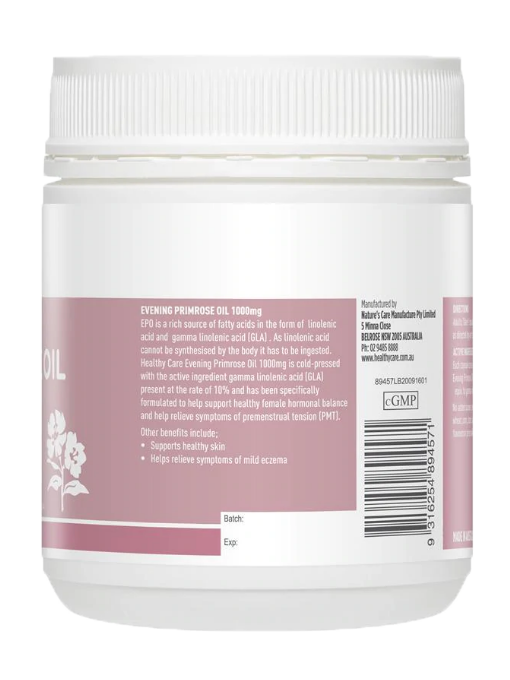 Healthy Care - Evening Primrose Oil 1000mg 200 Viên Nang -  Hàng Auth Từ Úc