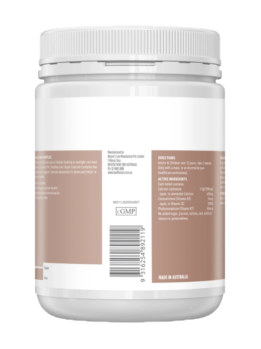 Healthy Care - Super Calcium Complex D 400 Viên Ngậm -  Hàng Auth Từ Úc