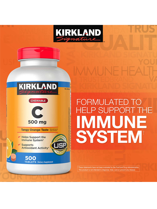 Kirkland - Vitamin C 500mg 500 Viên Ngậm - Hàng Auth Từ Mỹ