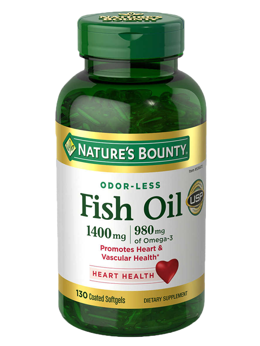 Nature's Bounty - Fish Oil 1400 mg 130 Viên Nang - Hàng Auth Từ Mỹ