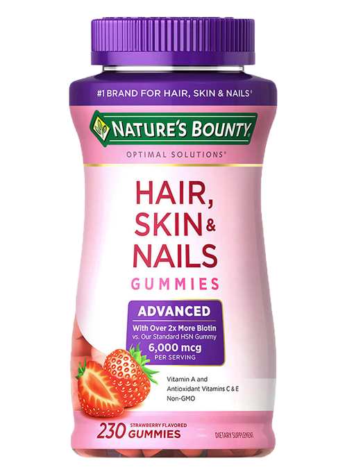 Nature's Bounty - Hair Skin and Nails Advanced 230 Viên Kẹo Dẻo - Hàng Auth Từ Mỹ