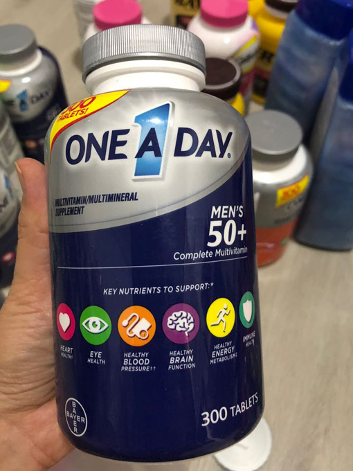 One A Day - Men's 50 + Multivitamin 300 Viên Nén - Hàng Auth Từ Mỹ